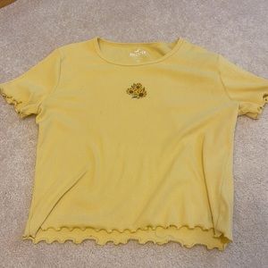 Hollister baby tee sunflower